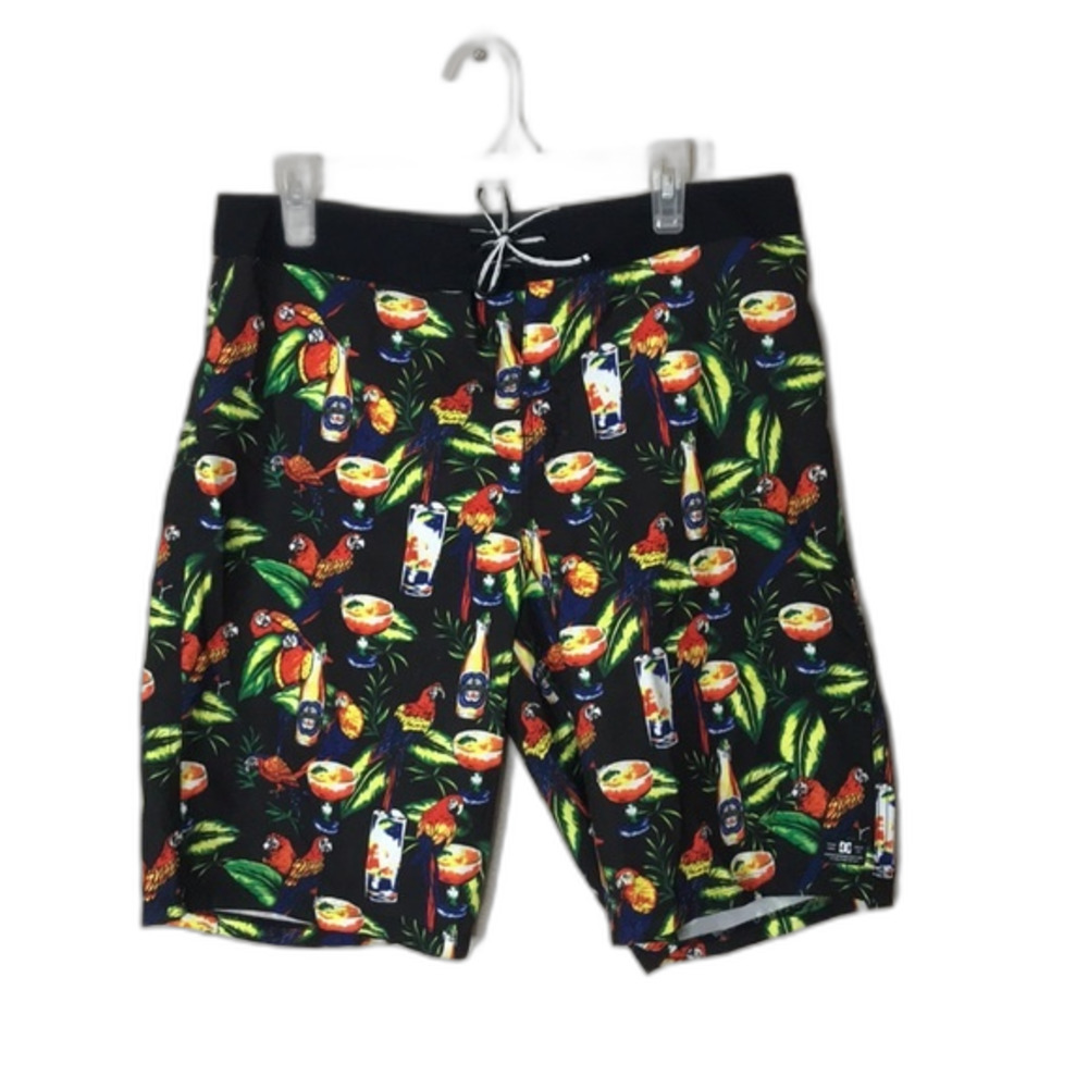 DC y2k surfer colorful‎ parrots mens board shorts size small 33